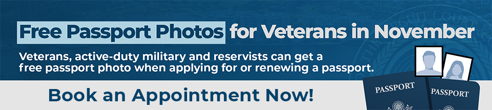 Passport Photos Free for Vets Page Notice Graphic