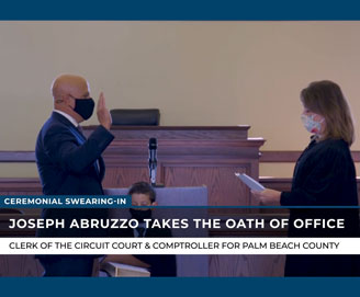 Clerk Abruzzo takes the Oath of Office